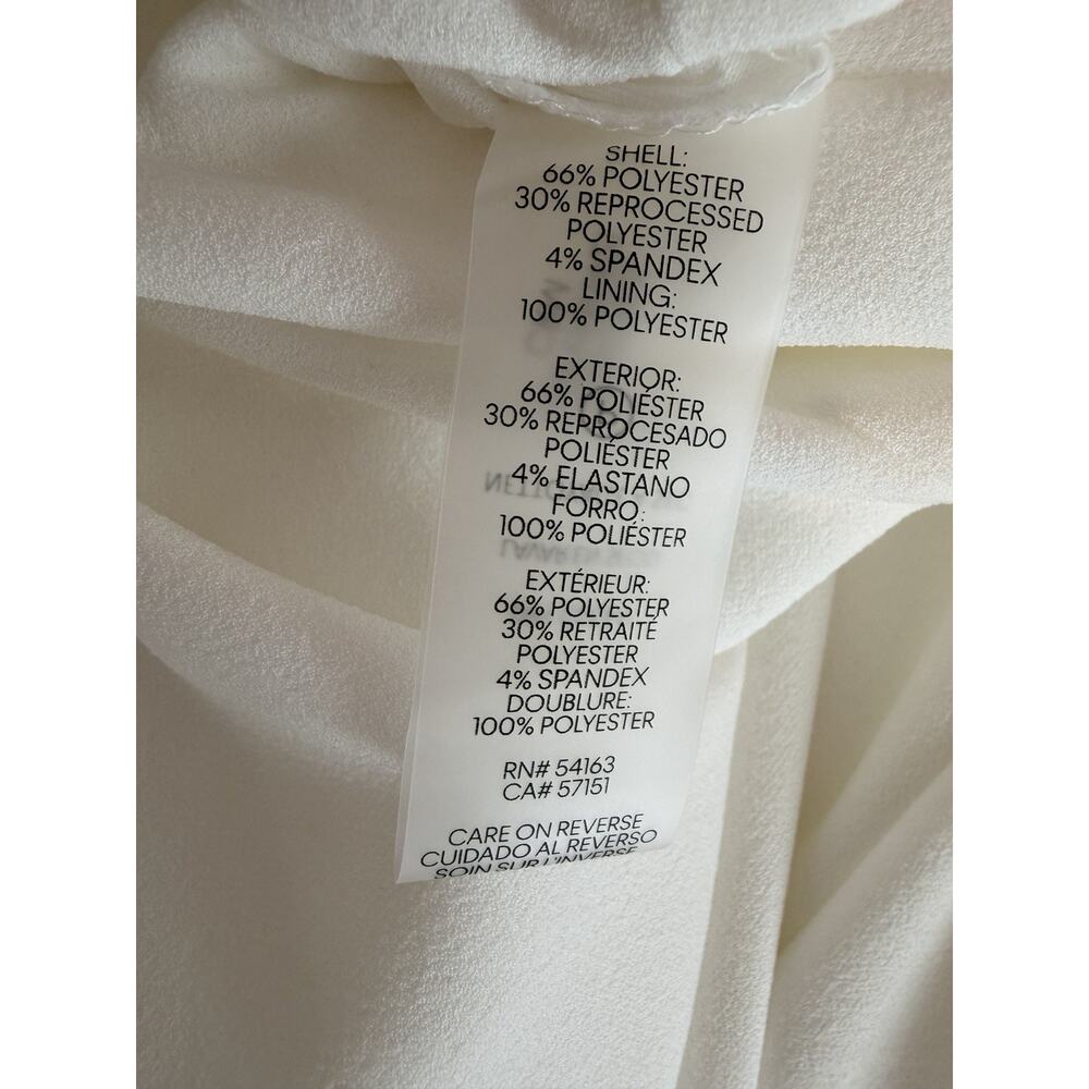 Calvin Klein Scuba Crepe Sheath Dress w/Short Tulip Sleeve in Cream - 10, NWOT - Picture 7 of 10